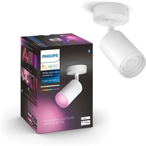 Philips Hue Fugato Opbouwspot - White and Color Ambiance - GU10 - Wit - 5,7W - Bluetooth