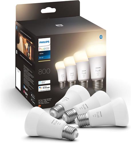 Philips Hue standaardlamp - warmwit licht - 4-pack - E27 - 800lm