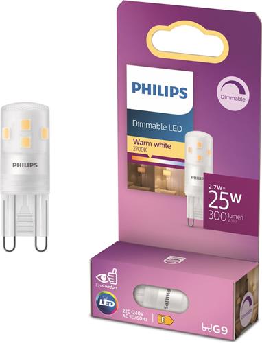 Energiezuinige Philips LED Capsule Transparant - 25 W - G9 - Dimbaar warmwit licht - Bespaar op energiekosten