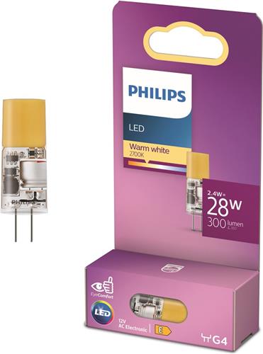 Energiezuinige Philips LED Capsule Transparant - 28 W - G4 - warmwit licht - Bespaar op energiekosten