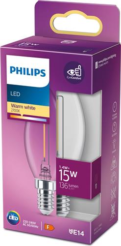 Philips Classic LED Kaarslamp 15W E14 Warm Wit