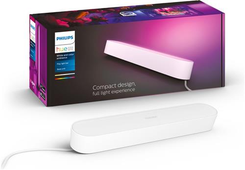 Philips Hue Play Lichtbalk Tafellamp basis - White and Color Ambiance - Gëintegreerd LED - Wit - 42W