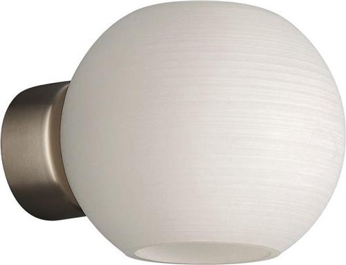 Philips Massive Lucy Ecopower Bol Wandlamp met Melkglas  18x14x14cm  Inclusief 42 Watt Lamp | Verlichting voor aan de Muur | Licht en Woonaccessoires