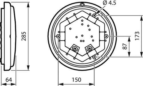 Philips LED Bulkhead WL070V Ledinaire Kunststof Wit 17W 1700lm - 830-840 CCT | 285mm - IP65