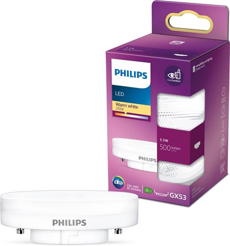 Philips Lighting 77371700 LED-lamp Energielabel F (A - G) GX53 5.5 W = 40 W Warmwit (Ø x l) 75 mm x 75 mm 1 stuk(s)