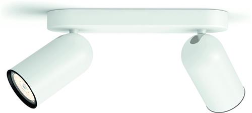 Philips Pongee opbouwspot - 2-lichts - wit