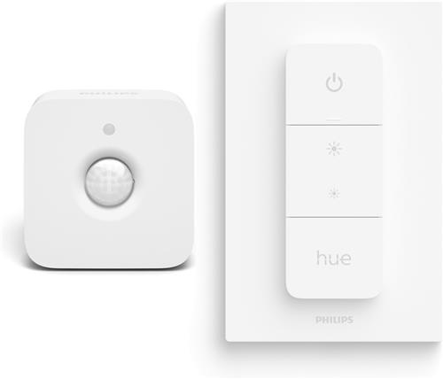 Philips Hue Voordeelbundel met 1 Hue Dimmer Switch en 1 Hue Bewegingssensor voor Binnen - Hue Accessoires