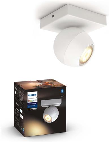 Philips Hue Buckram opbouwspot - warm tot koelwit licht - 1-spot - wit