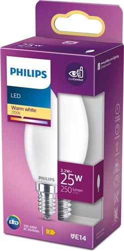 Philips LED Kaarslamp 25W E14 Warm Wit