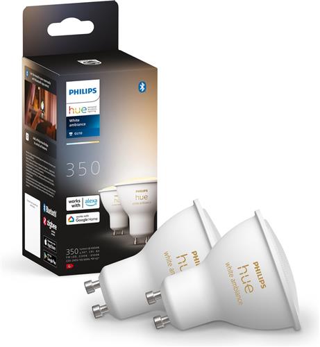 Philips Hue Spot - warm-tot koelwit licht - 2 pack - GU10