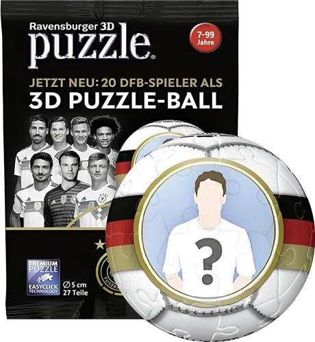 Ravensburger, Duitse World Cup 2018 3D puzzel 27 Mystery Ball Packs, Veelkleurig