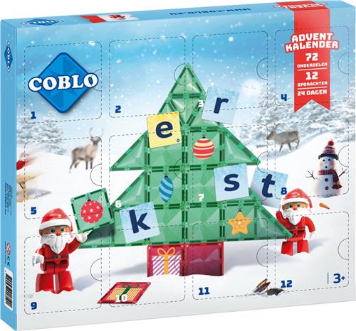 Coblo Adventskalender 72 onderdelen - Magnetisch speelgoed - Montessori speelgoed - Magnetische Bouwstenen - Magnetische tegels - Magnetic tiles - Cadeau kind - Speelgoed 3 jaar t/m 12 jaar - Magnetisch speelgoed bouwblokken