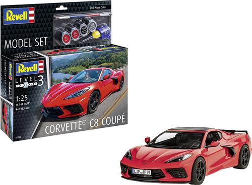 1:25 Revell 67714 Chevrolet Corvette C8 Coupe - Sport Auto - Model Set Plastic Modelbouwpakket