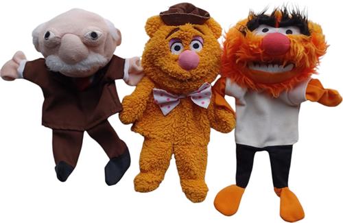 Disney - De Muppets - Handpop - Set van 3 - Waldorf - Fozzie Beer - Animal