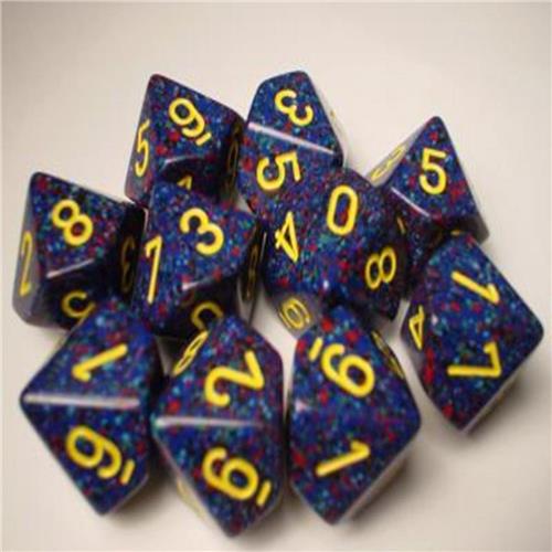 Chessex Twilight Speckled D10 Dobbelsteen Set (10 stuks)