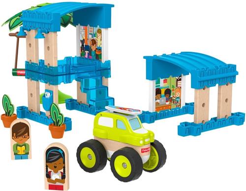 Fisher-Price Wonder Makers Huis - Houten Bouwset