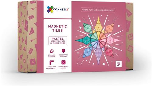 Connetix - 40delig Pastel Geometry Pack - magnetisch constructiespeelgoed