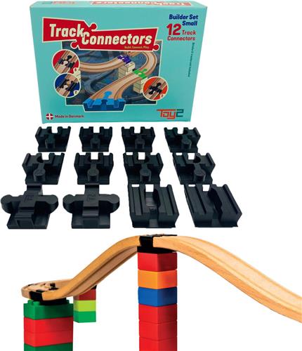 Builder Set Small - 12 Brio Duplo Adapters - Treinbaanonderdelen - Houten Treinbaan