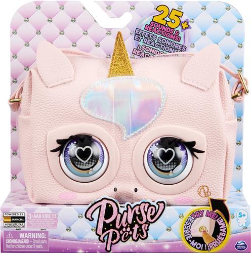 Purse Pets - Glamicorn Eenhoorn Interactieve Tas en Knuffel met meer dan 25 geluiden en reacties