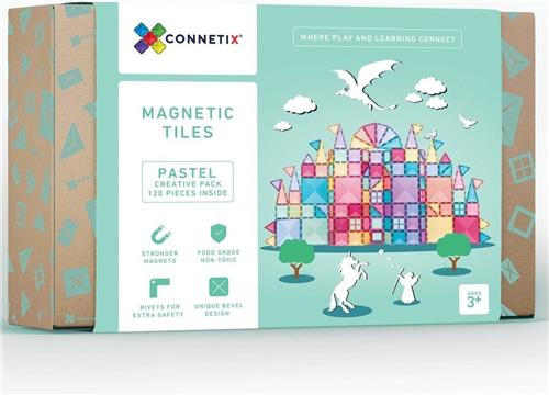 Connetix - Creative Pack Pastel 120 stuks - magnetisch constructiespeelgoed