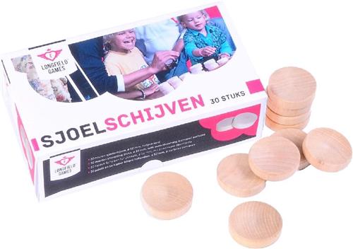 Set sjoelschijven groot, hol gedraaid - Diameter 52 mm