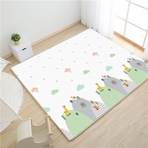 Buxibo - Dubbelzijdige Speelmat Foam 180x200 cm - Dik XPE Foam - Kruipmat - Speelkleed Auto - Vloermat - Baby/Peuter & Kind - Anti-Slip - Waterproof - Extra Groot - Geluidsisolerend