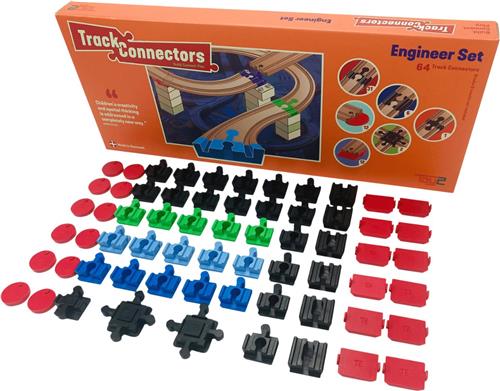 Engineer Set - 64 Brio Duplo Adapters | Treinbaanonderdelen - Houten Treinbaan