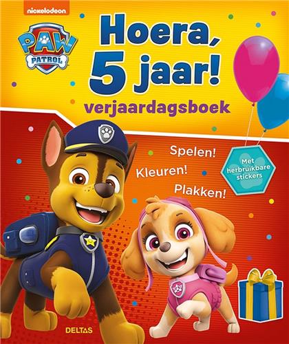 PAW Patrol - Kleurboek - Hoera, 5 jaar - Verjaardagsboek