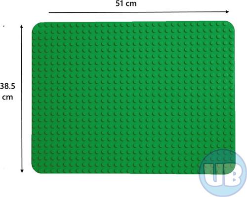 Uniblocks | Grote XL bouwplaat donkergroen - 51 x 38,5 cm | 51 x 38,5 cm | | bouwplaten geschikt voor Duplo | grondplaten 32x24 noppen | | stad | Combineer met DUPLO bouwstenen | bouwblokken