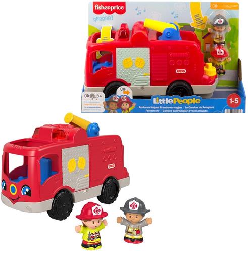 Fisher-Price Little People Grote Brandweerauto - Speelset