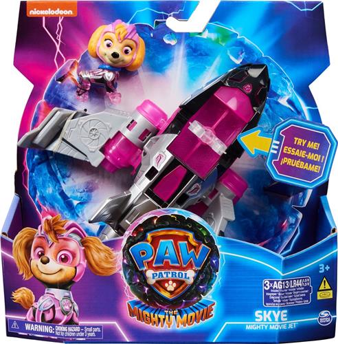 PAW Patrol The Mighty Movie - Vliegtuig met Skye-actiefiguur licht en geluid