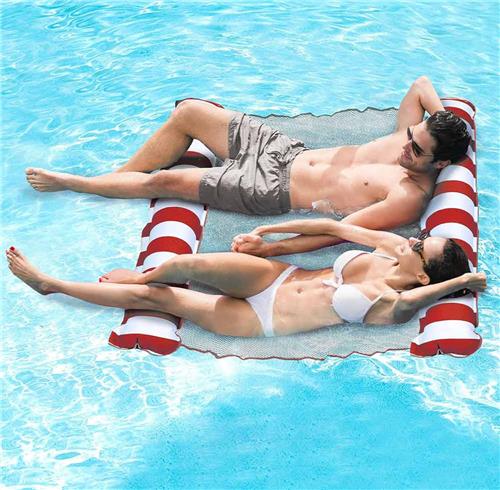 Waterhangmat XXL - Waterhammock - Groot Luchtbed - Luchtbed Zwembad - Opblaasbaar - Geschikt voor 2 personen - 138 x 130cm