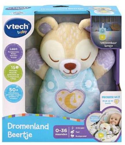 VTech Baby Dromenland Beertje - Interactieve Knuffel - Educatief Speelgoed - Van 1 tot 3 Jaar - Blauw