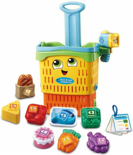 VTech Scan & Leer 2 in 1 Winkelmand - Interactief Baby Speelgoed - Maak Kennis met Vormen & Cijfers - Sint Cadeau - 1,5 tot 5 Jaar