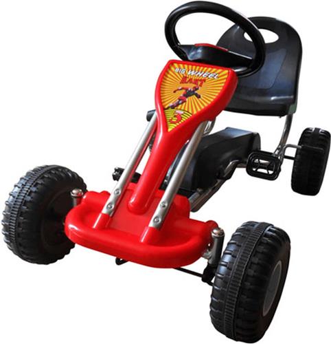 vidaXL Skelter met pedalen rood