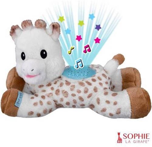 Sophie de giraf Lullaby Light & Dreams knuffel - Sterrenprojector - Muziekfunctie met 15 melodieën - Met volumeregeling - Automatische uitschakeling - Inclusief batterijen - 32x17x20 cm