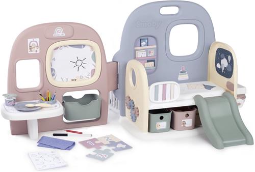 Smoby - Baby Care - Baby verzorgingscentrum - kinderopvang voor poppen met 5 verschillende ruimtes: ingang, speeltuin, toilet, dutje, maaltijd/creatief.