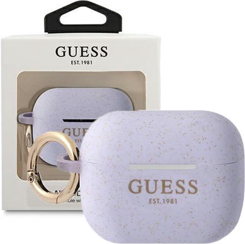 Guess - GUAPSGGEU - AirPods Pro cover paars/paars siliconen glitter