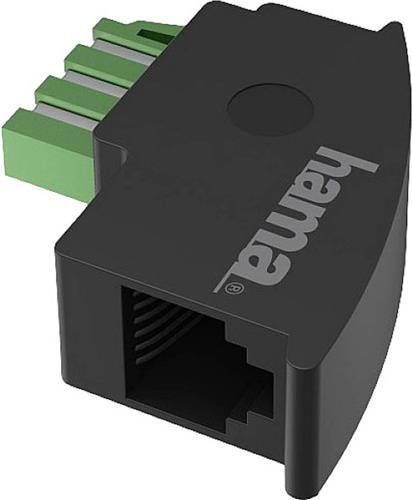 Hama Telefoon (analoog) Aansluitkabel [1x Telefoonstekker Duitsland (TAE-U) - 1x Telefoonbus Duitsland (TAE-U)] 6 m Zwa