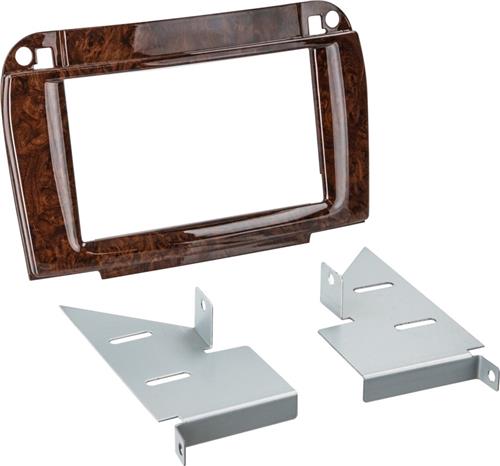 2-DIN Paneel Mercedes Benz CL-Klasse (W215)/S-Klasse (W220) 1998-2005 Kleur: Zwart