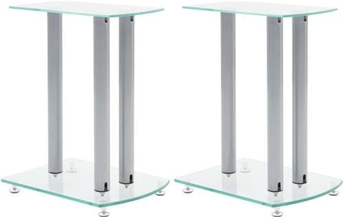 vidaXL - Speaker - standaard - Vocal - zwart - glas - 2 - st