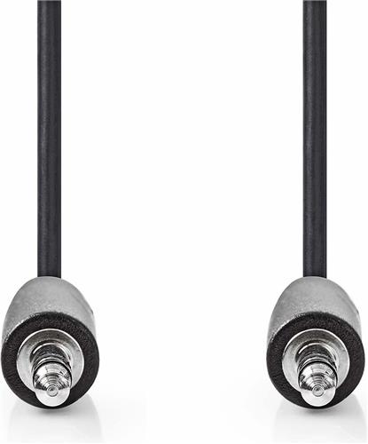 Nedis Stereo-Audiokabel - 3,5 mm Male - 3,5 mm Male - Vernikkeld - 5.00 m - Rond - Zwart - Doos