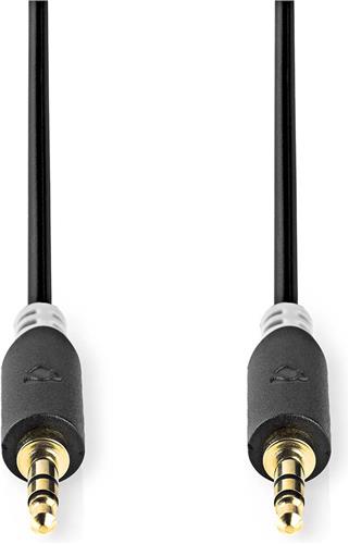 Nedis Stereo-Audiokabel - 3,5 mm Male - 3,5 mm Male - Verguld - 5.00 m - Rond - Antraciet - Doos