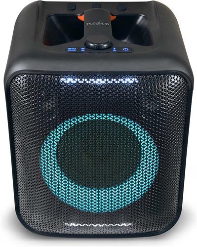 Nedis Bluetooth Party Speaker - Maximale batterijduur: 5 uur - 150 W - Handgreep - Feestverlichting - Koppelbaar - Equalizer - Oranje / Zwart