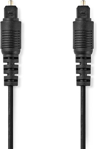 Optische Audiokabel - TosLink Male - TosLink Male - 3.00 m - Rond - PVC - Zwart - Envelop