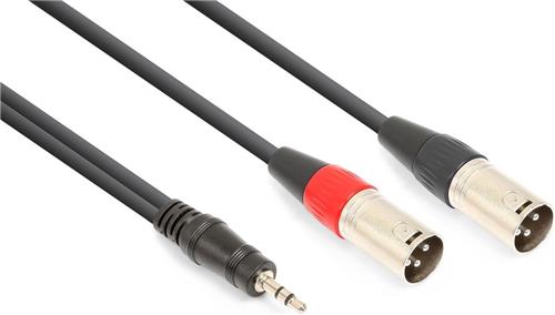 Vonyx audiokabel 3,5mm jack - 2x XLR (m) - 1,5 meter