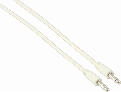 Nedis Stereo-Audiokabel - 3,5 mm Male - 3,5 mm Male - Vernikkeld - 3.00 m - Rond - Wit - Polybag