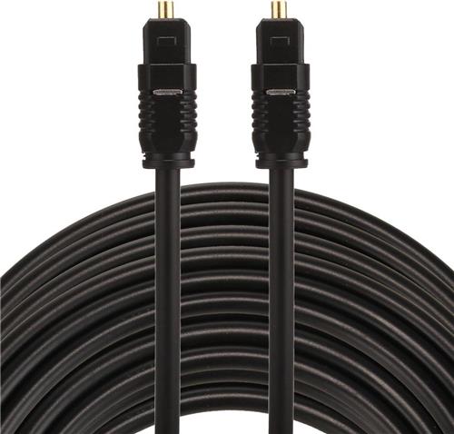 By Qubix ETK Digital Toslink Optical kabel 20 meter - audio male to male - Optische kabel PVC series - zwart audiokabel soundbar