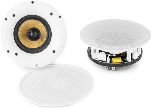 WiFi en Bluetooth speakerset - Power Dynamics WCS80 plafond inbouw luidsprekerset - 140W