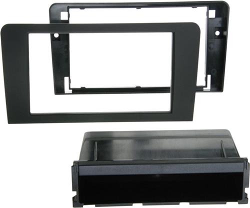 2-DIN Paneel geschikt voor met opbergvak PRO Audi A3 (8P/8PA) 2003-2013 - Kleur: zwart